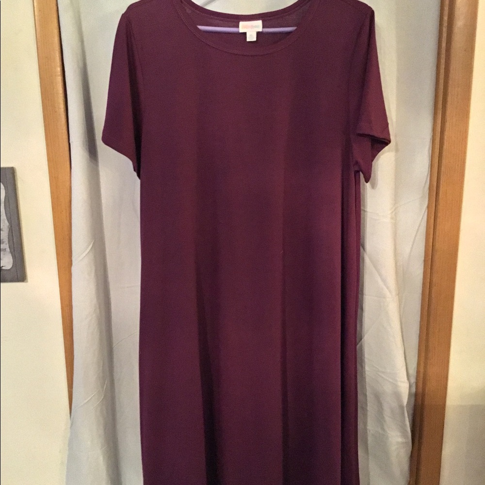 LulaRoe Carly Dress XL Eggplant